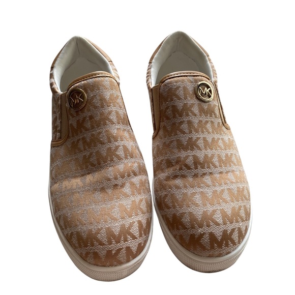 Michael Kors Tan Slip-On Sneakers - Picture 2 of 8